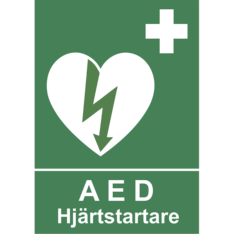 Klisteretikett för AED Hjärtstartare – Tydlig märkning av din AED