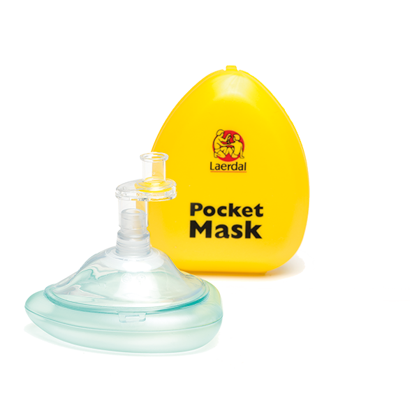 Pocketmask i Mjuk Väska – Andningsskydd för HLR och Mun-mot-mun